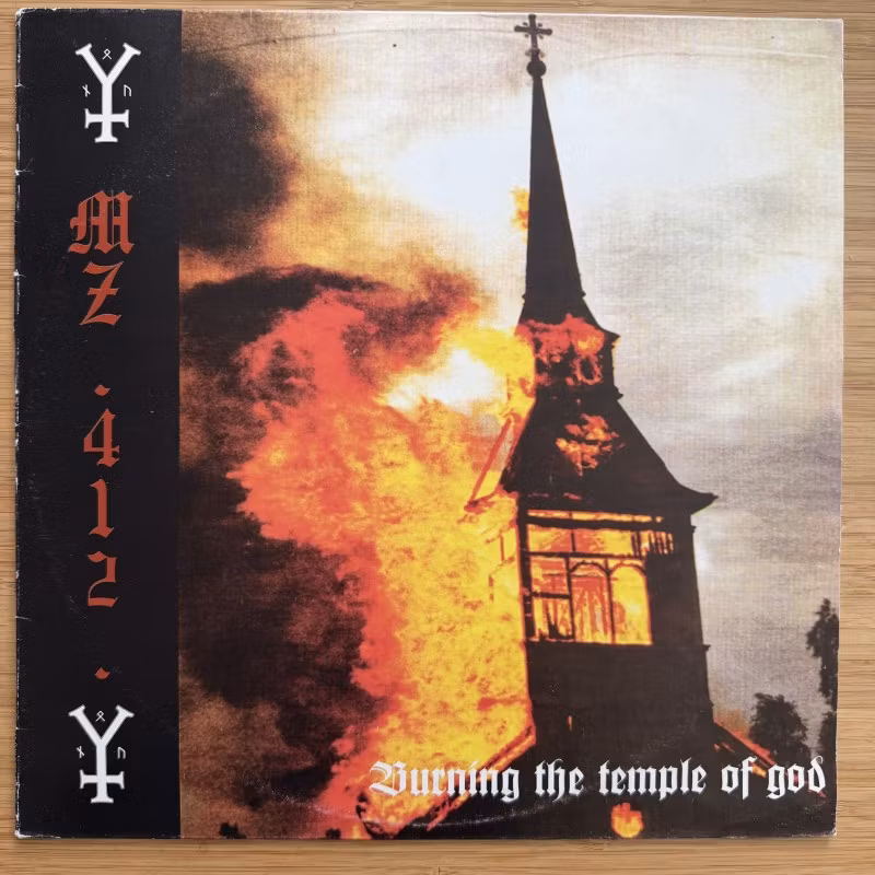 MZ.412 Burning The Temple Of God (Cold Meat Industry - Sweden original) (VG/EX) LP