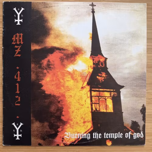 MZ.412 Burning The Temple Of God (Cold Meat Industry - Sweden original) (VG/EX) LP