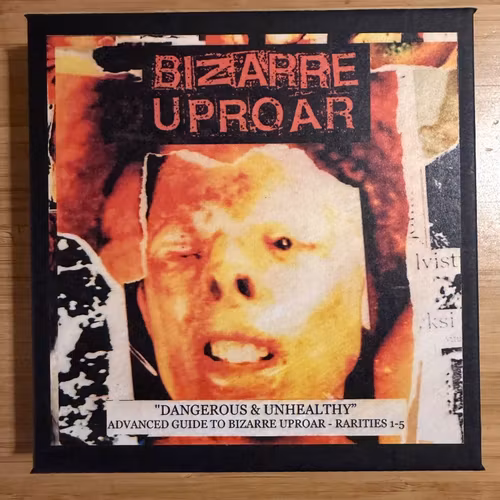 BIZARRE UPROAR “Dangerous & Unhealthy” Advanced Guide To Bizarre Uproar - Rarities 1-5 (Wrath - Finland original) (NM) 4xCD BOX