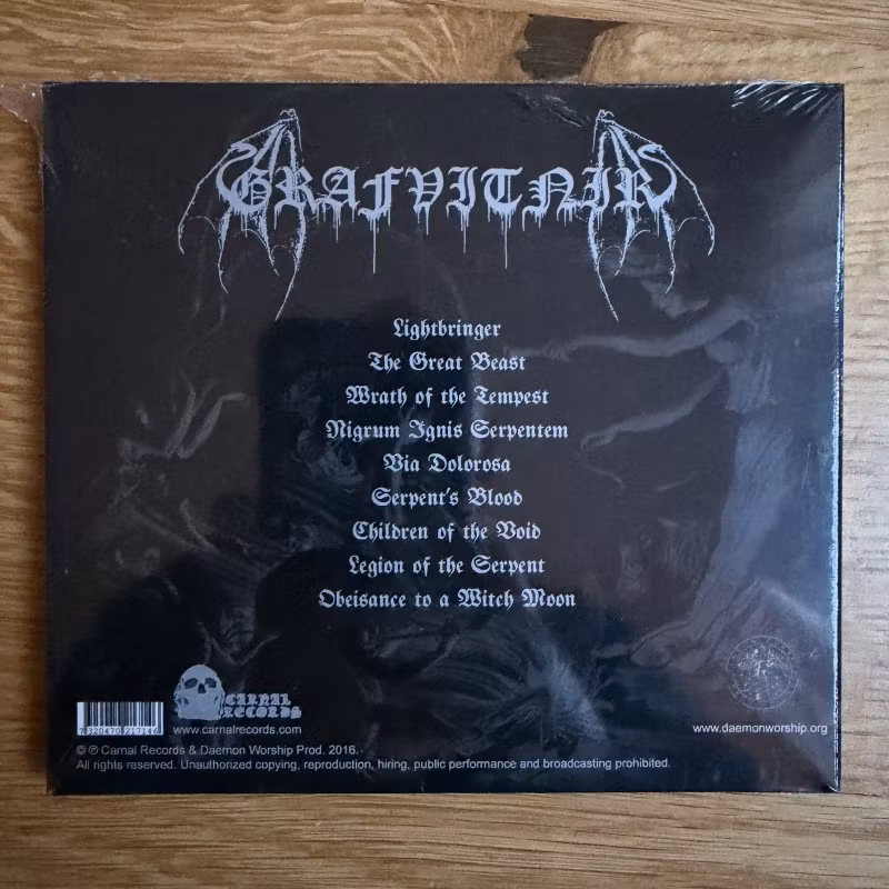 GRAFVITNIR Obeisance To A Witch Moon (Carnal - Sweden original) (SS) CD