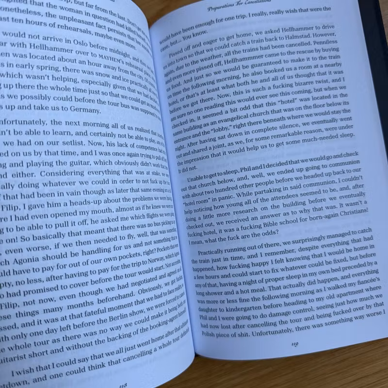 NIKLAS KVARFORTH RE-OPENING OLD WOUNDS (Shining Biography) - BOOK ONE (NM) BOOK
