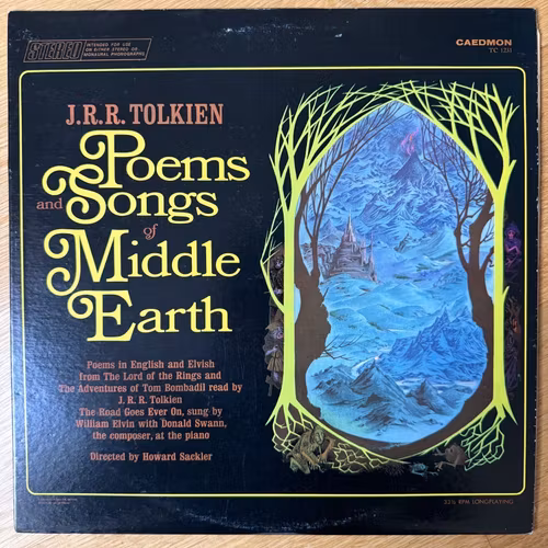 J.R.R. TOLKIEN Poems And Songs Of Middle Earth (Caedmon - USA original) (VG+/VG) LP