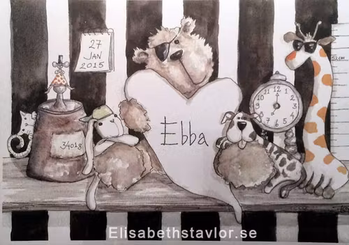 Nalle med kompisar mörk bakgrund