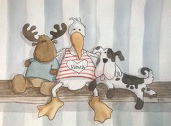 Anka med kompisar