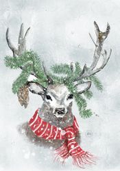 Winterdeer with scarf