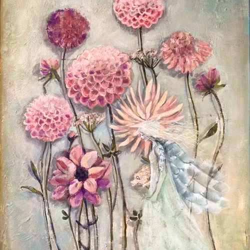 Det blommar alltid där du står med ängel