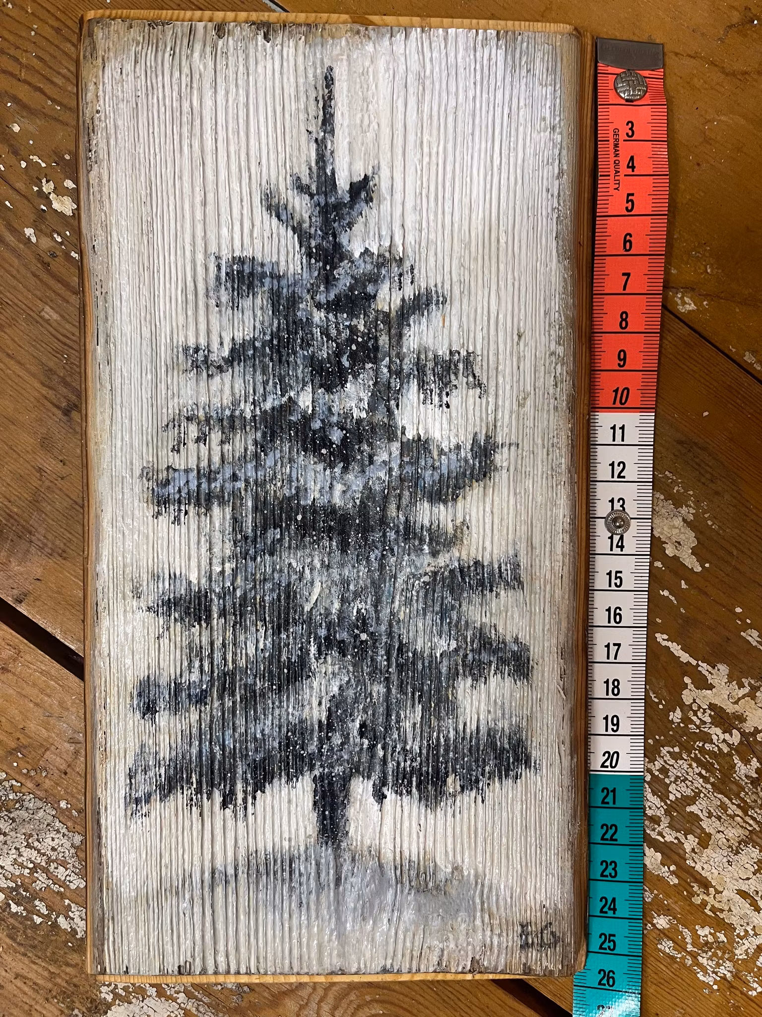 Trätavla vintergran