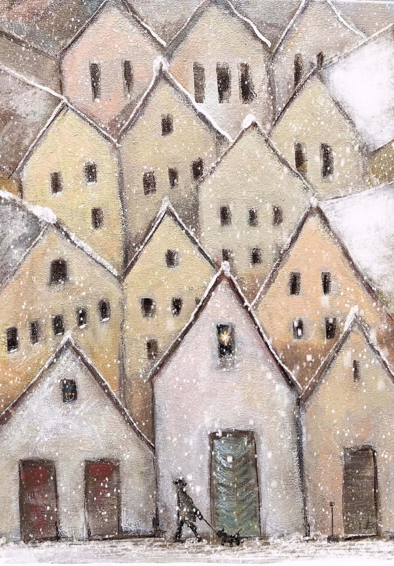 winterwalk with the dog