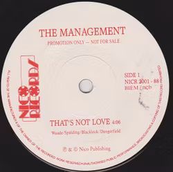 Management, The ‎– That's Not Love 7''