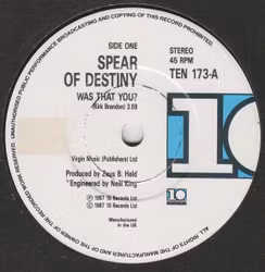 Spear Of Destiny – Was That You? | 7''