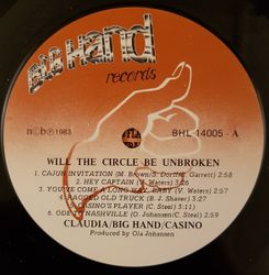 Claudia - "Big Hand" - Casino – Will The Circle Be Unbroken. Lp