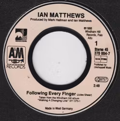 Ian Matthews – Following Every Finger 7''