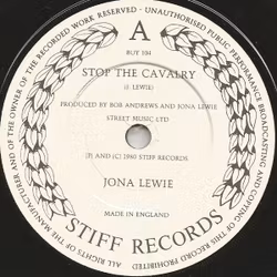 Jona Lewie – Stop The Cavalry. 7''