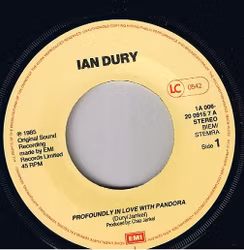Ian Dury – Profoundly In Love With Pandora. 7''