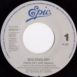 Bad English – Price Of Love (Remix). 7''