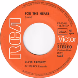 Elvis – For The Heart / Hurt. 7''