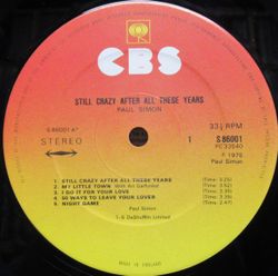 Paul Simon – Still Crazy After All These Years. Lp