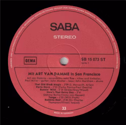 Art Van Damme – Mit Art Van Damme In San Francisco. Lp