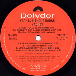 Yachts – Yachts Without Radar. Lp