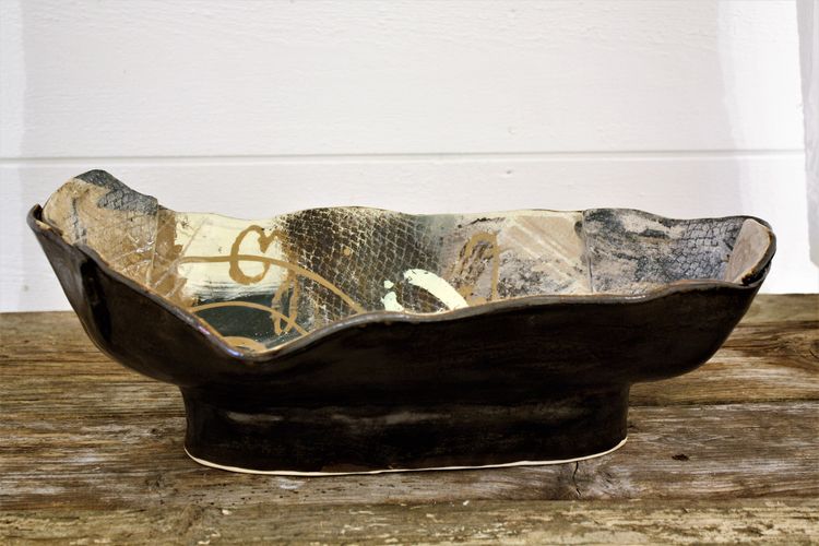 Handgjord keramik - Oval skål Fri form