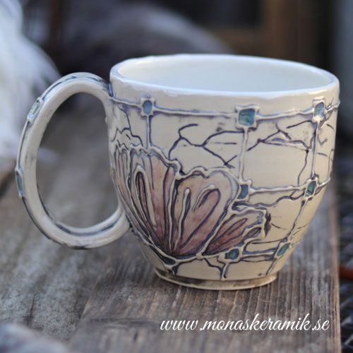 handgjord keramik i stengods, temugg webshop, mönstrad temugg webshop, reliefmönster, mönster skapade på frihand, keramik webshop, te webshop, temugg,