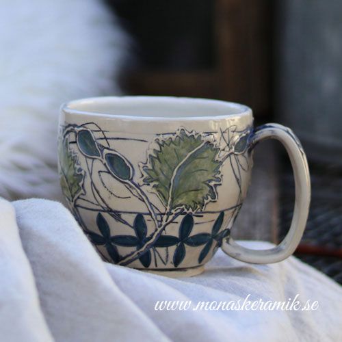 handgjord keramik i stengods, temugg webshop, mönstrad temugg webshop, reliefmönster, mönster skapade på frihand, keramik webshop, te webshop, temugg,