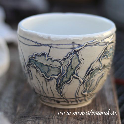handgjord keramik i stengods, temugg webshop, mönstrad temugg webshop, reliefmönster, mönster skapade på frihand, keramik webshop, te webshop, temugg,