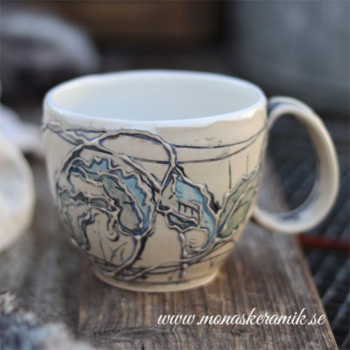 handgjord keramik i stengods, temugg webshop, mönstrad temugg webshop, reliefmönster, mönster skapade på frihand, keramik webshop, te webshop, temugg,