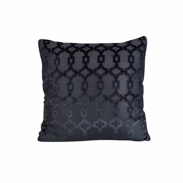 Kuddfodral med innerkudde, blå/svart