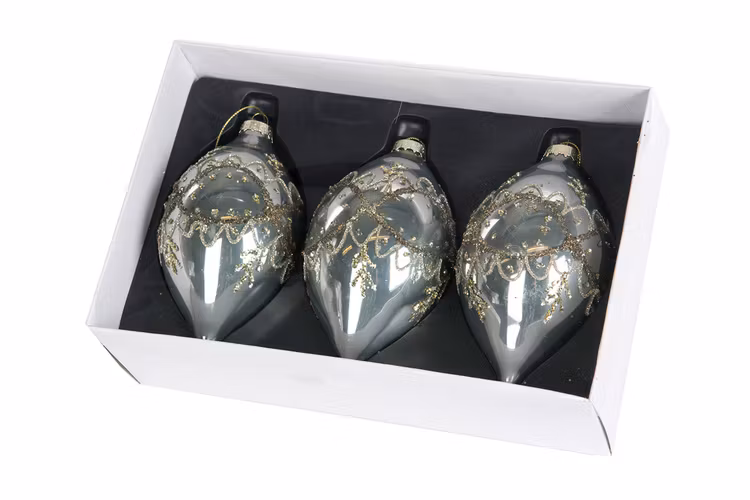 Julgranskula i glas - royal blue