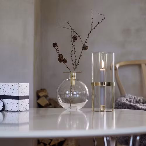 Vas Top i guld H18 cm