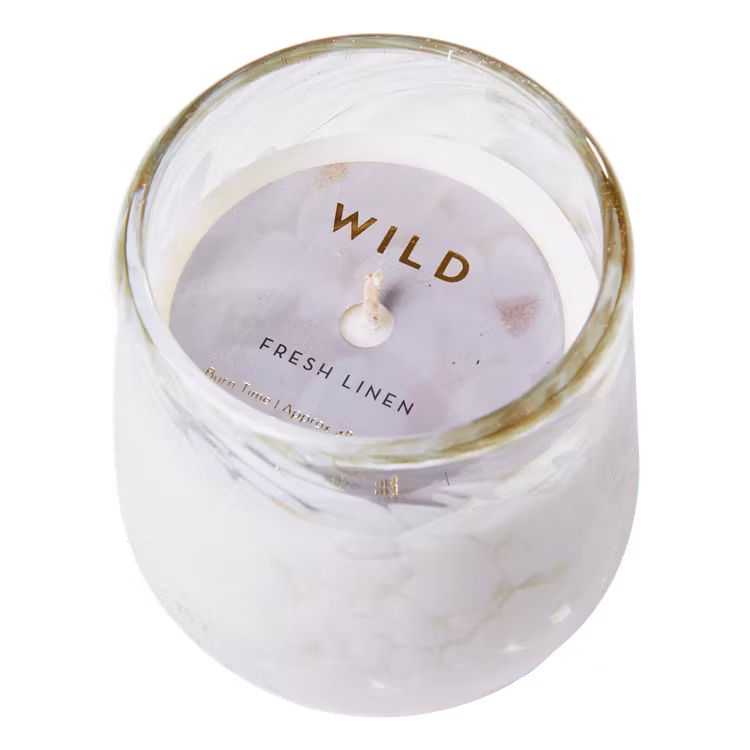 Doftljus WILD Fresh linen, Vit