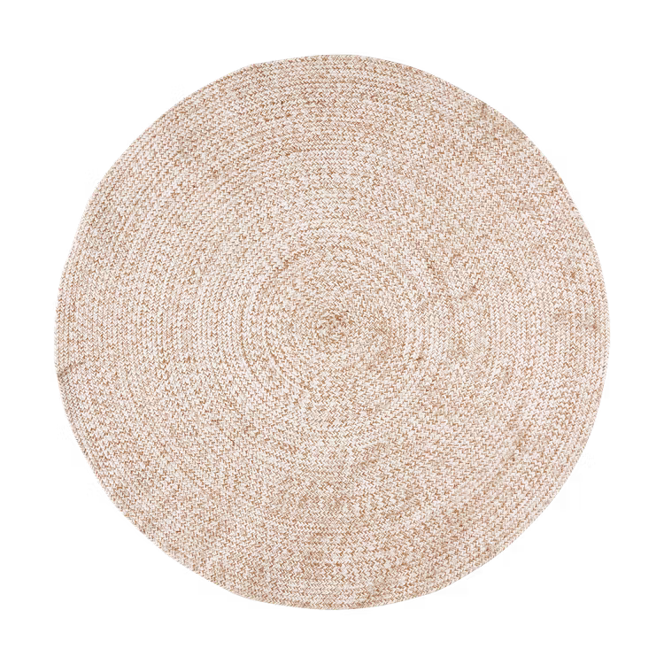 Matta JUNI, L, Natur/vit Ø150 cm