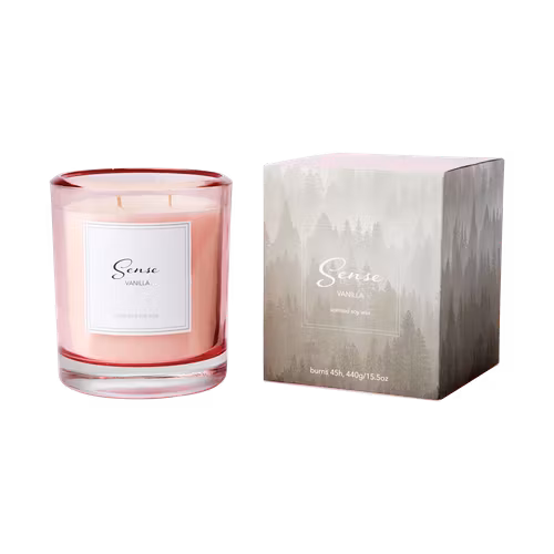 Doftljus SENSE Vanilla, Ljusrosa