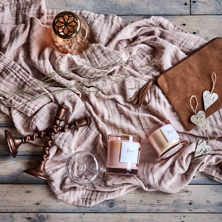 Doftljus SENSE Vanilla, Ljusrosa