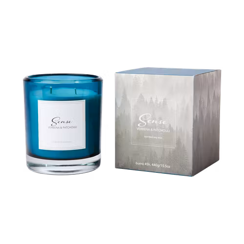 Doftljus SENSE Verbena & patchouli, Blå