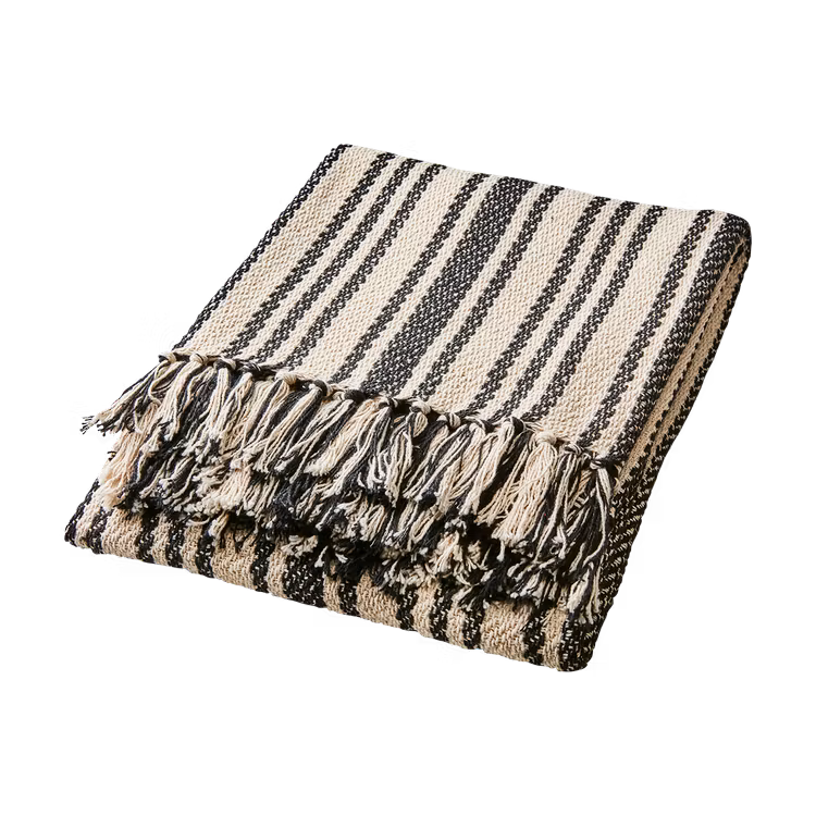 Filt ANNA, Elfenben/svart