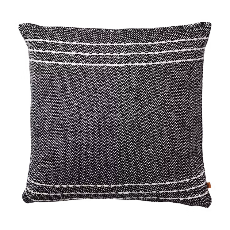 Kuddfodral ANNA, Svart/natur