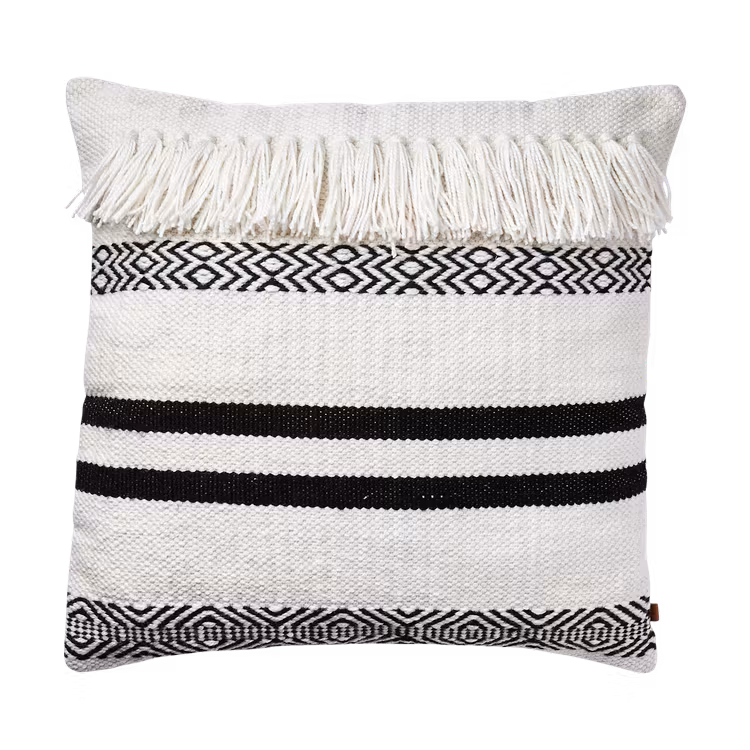 Kuddfodral PETER, vit/svart