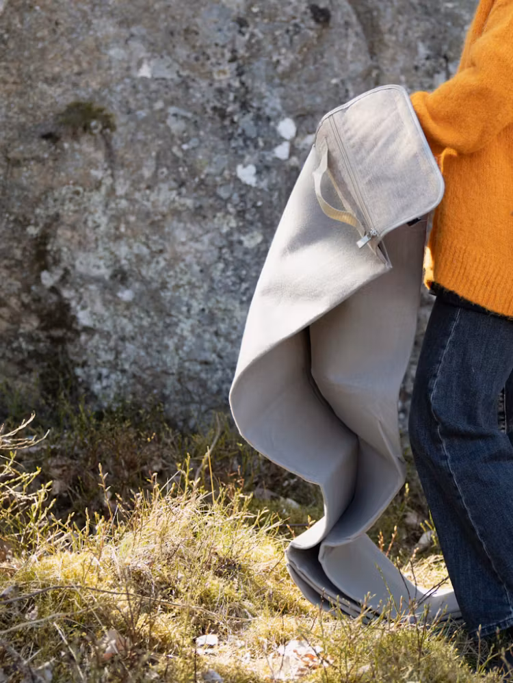 Picknickpläd i beige