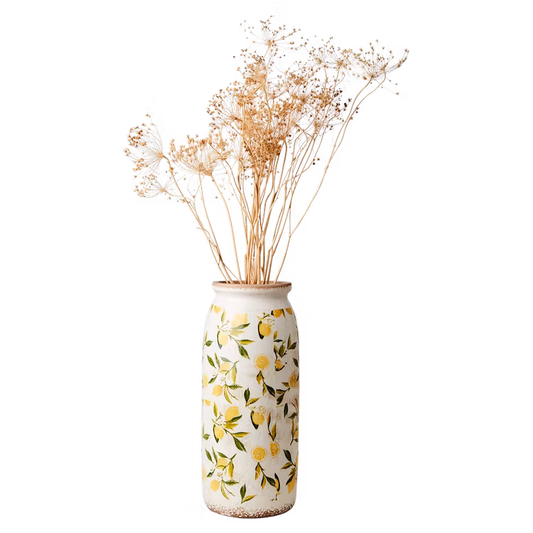 LEMONA Urna L, Vit/grön/gul