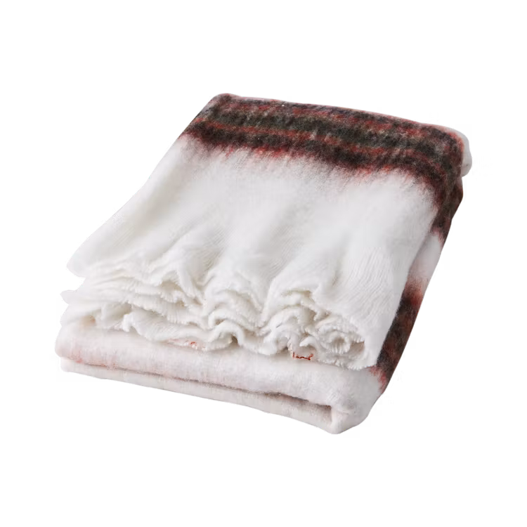 Filt FRASSE, Röd/grön/vit