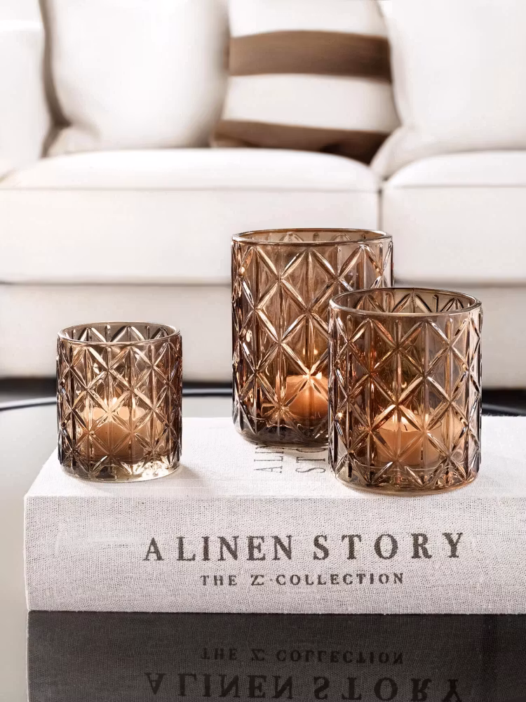 Ljuslyktor Zephyr Amber 3-pack