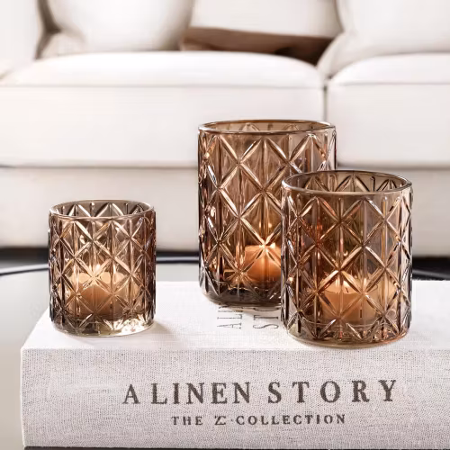 Ljuslyktor Zephyr Amber 3-pack