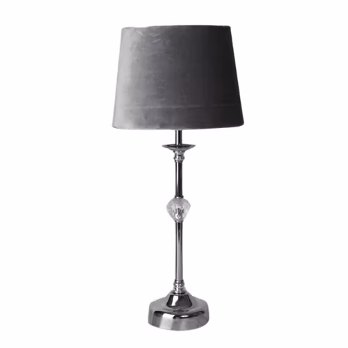 Lampa inkl lampskärm i sammet H46 cm