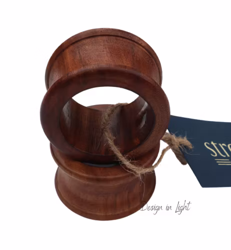 Servettring i trä - 2-pack