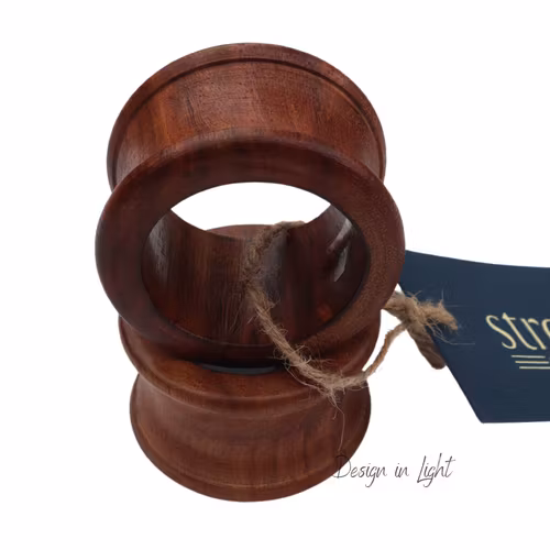 Servettring i trä - 2-pack