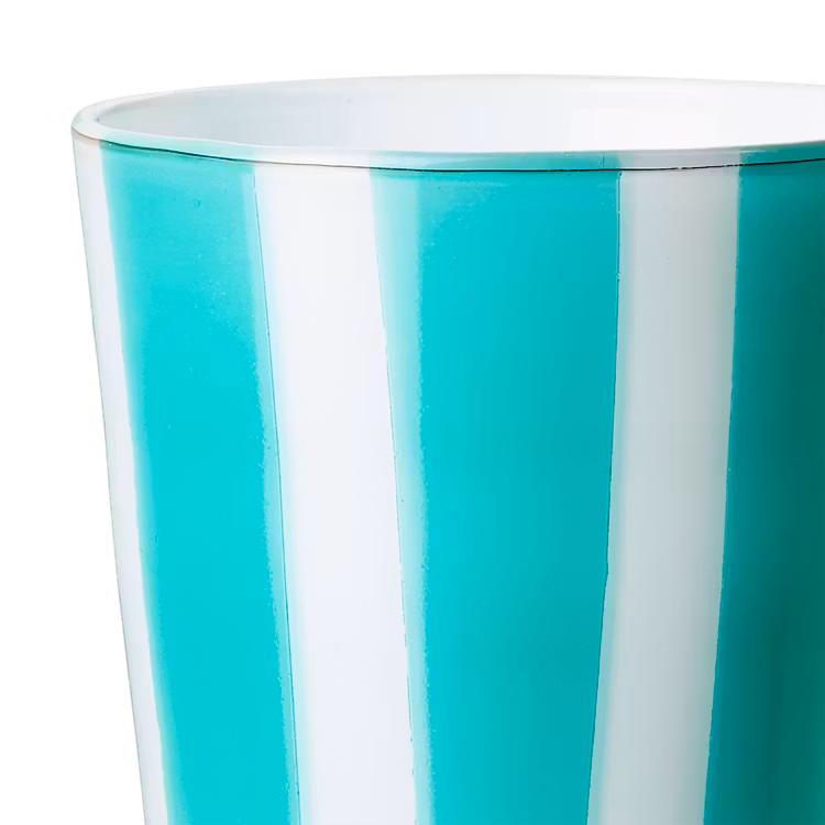 Kopia Värmeljushållare CIRCUS M, Turkos/vit