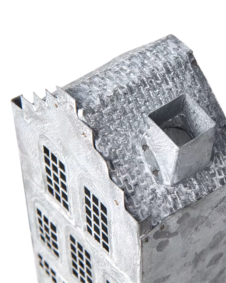 Ljuslykta hus FENIX , Grå/vit