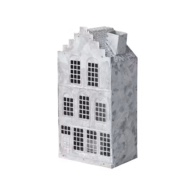 Ljuslykta hus FENIX , Grå/vit